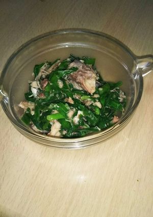 ニラとサバ缶のポン酢和え-レシピのメイン写真