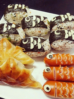鯉のぼりおにぎり-レシピのメイン写真