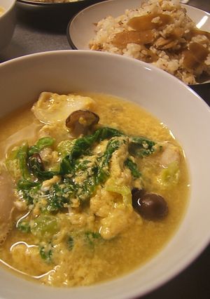 タラとレタスのかき玉汁と取分け離乳食-レシピのメイン写真