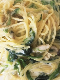 ほうれん草ときのこのクリームパスタ-レシピのメイン写真