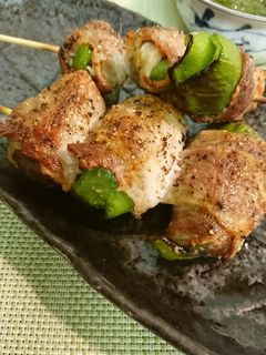 椎茸とピーマンの豚肉串焼き-レシピのメイン写真