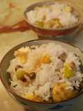 秋いっぱい☆栗と銀杏とむかごのご飯