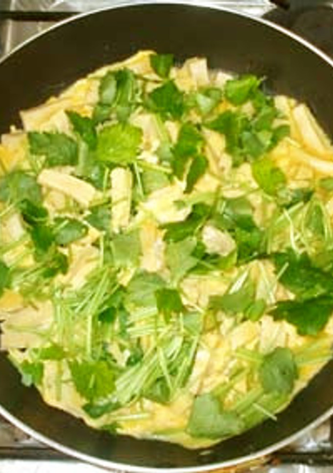 三つ葉と高野豆腐の卵とじ♪簡単-レシピのメイン写真