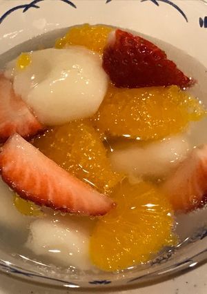 柔らかトゥルン白玉団子の、みかん缶ソーダ-レシピのメイン写真
