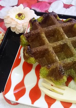 サクッと香る☆抹茶のベルギーワッフル-レシピのメイン写真
