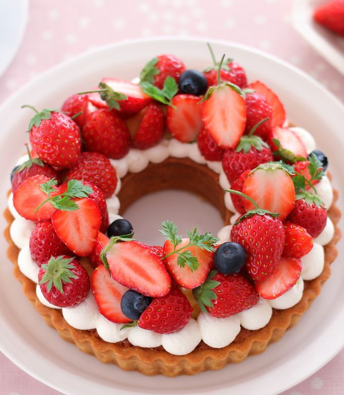 苺のリースタルト by まりも1016 【クックパッド】 簡単おいしい