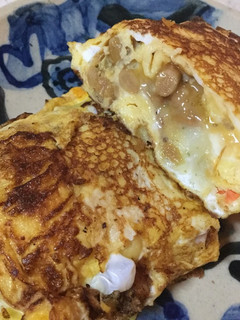 納豆とポテトサラダのオムレツ-レシピのメイン写真
