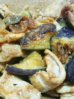 ナスと豚こま切れの味噌炒め-レシピのメイン写真