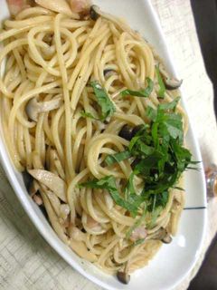 しめじとベーコンのパスタ*柚子胡椒風味-レシピのメイン写真