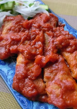チーズとろ~り豚肉のトマト煮-レシピのメイン写真