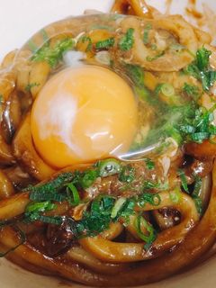 すき焼きのタレで釜玉うどん-レシピのメイン写真