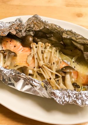 鮭ときのこのホイル焼き-レシピのメイン写真