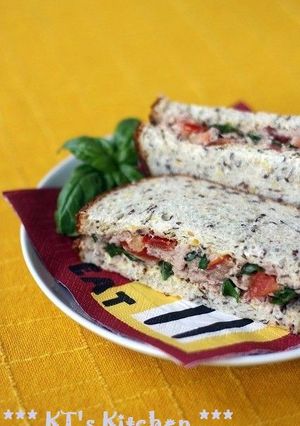 うちのsarnie★ツナ＆バジルトマト-レシピのメイン写真