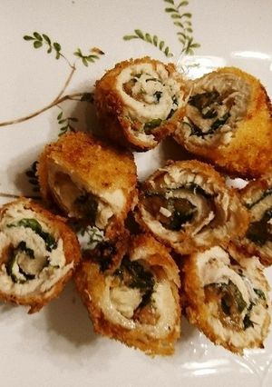 鶏むね肉フライ☆梅シソ巻き～簡単！-レシピのメイン写真