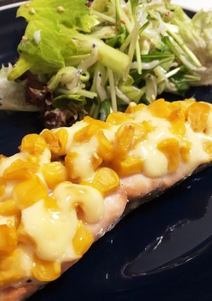 ★ホイルなし★サーモンコーンマヨ焼き★-レシピのメイン写真