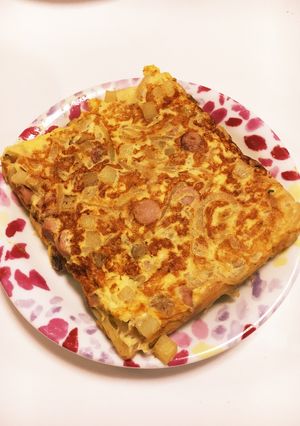 卵焼き器でスペインオムレツ風。-レシピのメイン写真