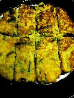お好み焼きの粉DEしらす入りネギ焼き♪-レシピのメイン写真