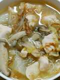 簡単☆鶏ささみと白菜きのこの和風塩スープ