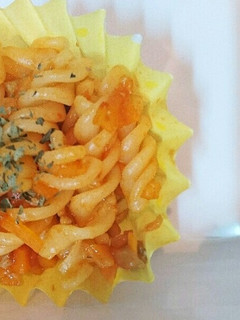 冷凍ひき肉炒めでお弁当パスタ-レシピのメイン写真