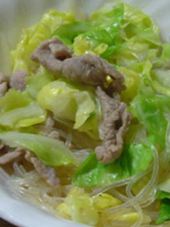 キャベツと豚肉とはるさめの炒め物-レシピのメイン写真