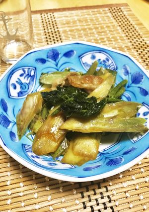 山うどと豚バラ肉の炒め煮-レシピのメイン写真