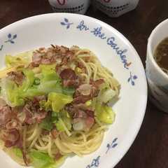 豚ばら軟骨スライスと春キャベツのパスタ-レシピのメイン写真