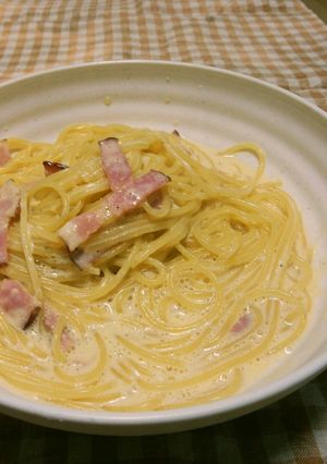 簡単カルボナーラ１人前★全卵と牛乳で-レシピのメイン写真