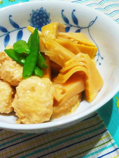 鶏だんごとたけのこの煮物-レシピのメイン写真