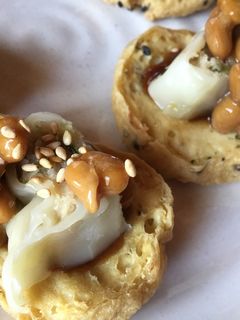 納豆と餃子の簡単がんもバーガー-レシピのメイン写真