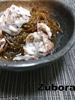 鯛皮ともずくの酢の物-レシピのメイン写真