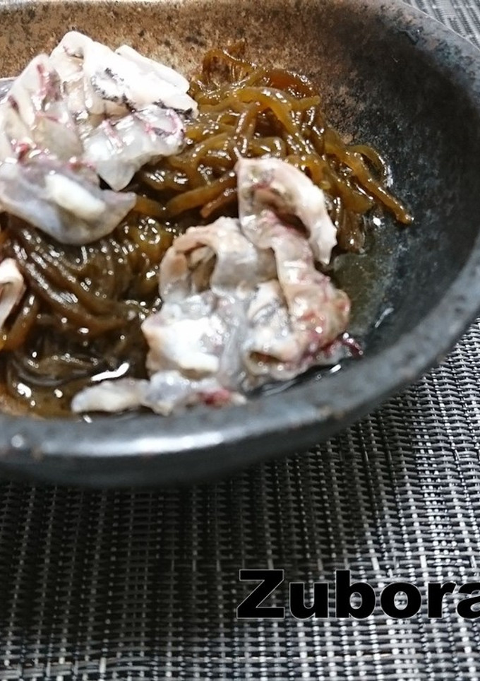 鯛皮ともずくの酢の物-レシピのメイン写真
