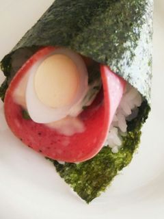 ☆ビアソーセージ&うずら卵の手巻き寿司☆-レシピのメイン写真
