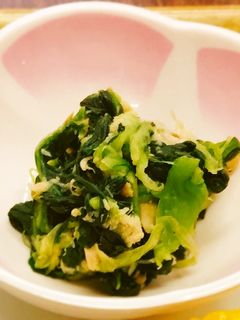 減塩 チンゲン菜とツナの和え物-レシピのメイン写真