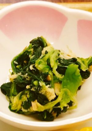 減塩　チンゲン菜とツナの和え物-レシピのメイン写真