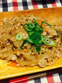 春雨とひき肉の甘辛炒め♡-レシピのメイン写真