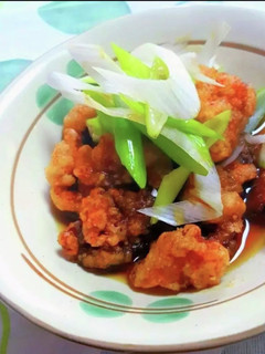 鶏皮唐揚げ 甘酢あえ-レシピのメイン写真