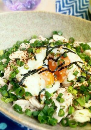ささみとポン酢のネギまみれオートミール丼-レシピのメイン写真
