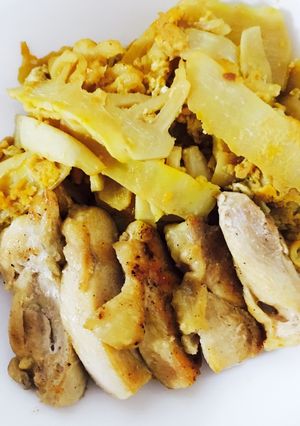 筍のキンピラと鳥のムネ肉の醤油ダレ味-レシピのメイン写真