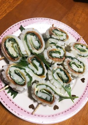 超簡単竹輪とシソのクルクル巻♪-レシピのメイン写真