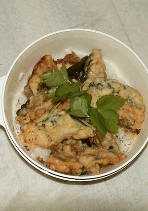なすの天ぷらたまごとじ丼-レシピのメイン写真