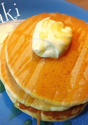 HM不使用のホットケーキとホイップバター-レシピのメイン写真