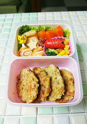 1歳1ヶ月☆お好み焼き弁当☆記録用☆-レシピのメイン写真