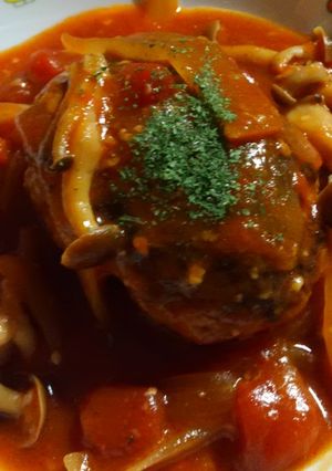 煮込みハンバーグ(トマトソース)-レシピのメイン写真