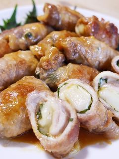 おもちとチーズの豚しそ巻き-レシピのメイン写真