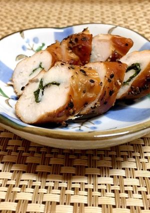 ヘルシーおつまみ♪シソ入りささみの燻製-レシピのメイン写真