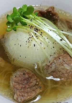新玉ねぎと牛すね肉のスープ煮-レシピのメイン写真