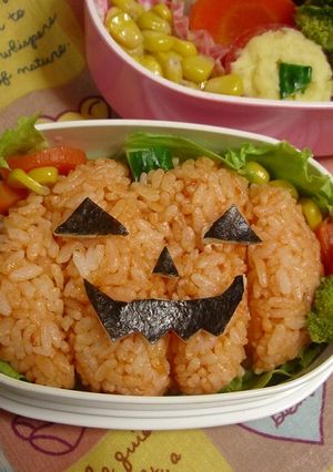 ☆ハロウィン・かぼちゃ弁当☆（キャラ弁）-レシピのメイン写真