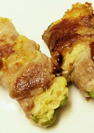 ピーマンの肉巻き♡お好み焼き詰め-レシピのメイン写真