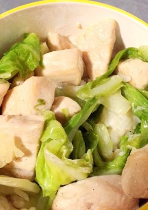 ささっと!キャベツと鶏肉のマヨ丼-レシピのメイン写真