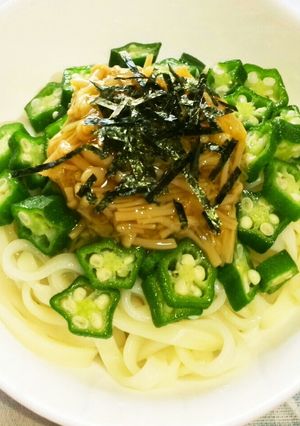 簡単!なめたけオクラde ごはん麺✨-レシピのメイン写真